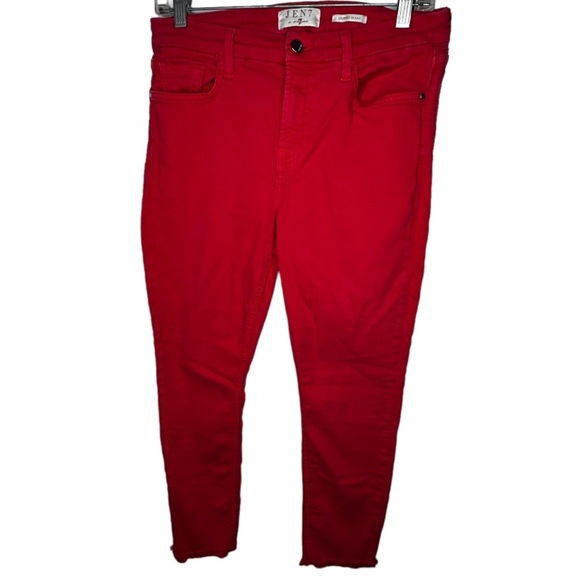 Jen7 Cropped Skinny Red Jeans‎ - Picture 1 of 7